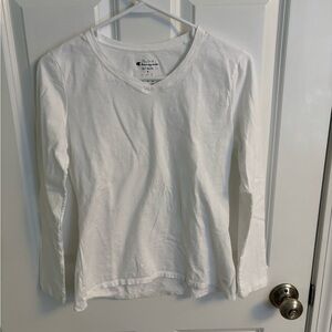 Champion White Long Sleeve Tee